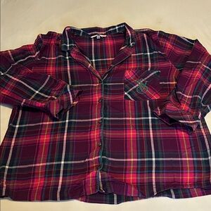 Victoria’s Secret Plaid Button-Up Pajamas